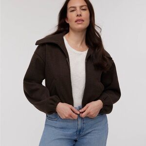 Madewell Zip-Front Shawl Bomber Jacket